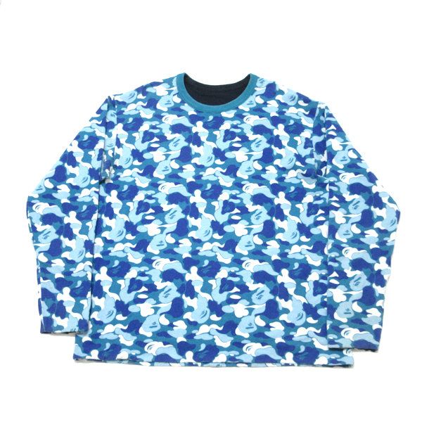 エイプBAPEカモフラ/リバーシブル/スウェットトレーナー【XL】