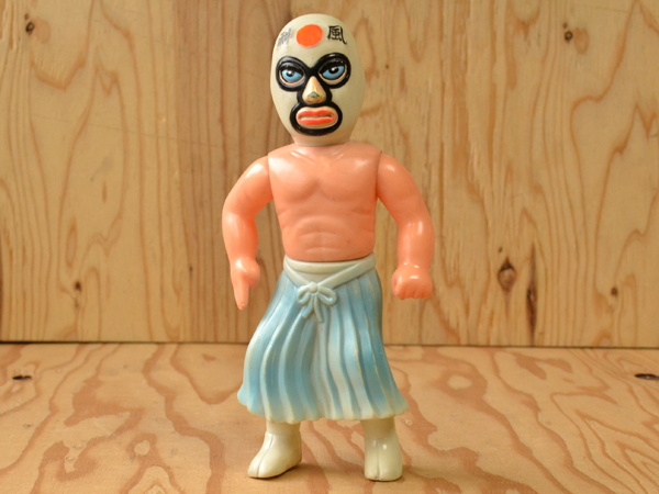 当時物 中嶋 タイガーマスク レスラーソフビ人形 神風