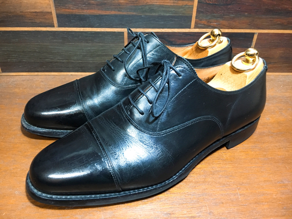 最高級◆スコッチグレイン/ストレートチップ/黒/25EEE/ビジネス