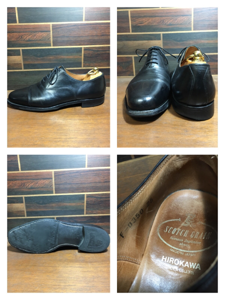 最高級◆スコッチグレイン/ストレートチップ/黒/25EEE/ビジネス