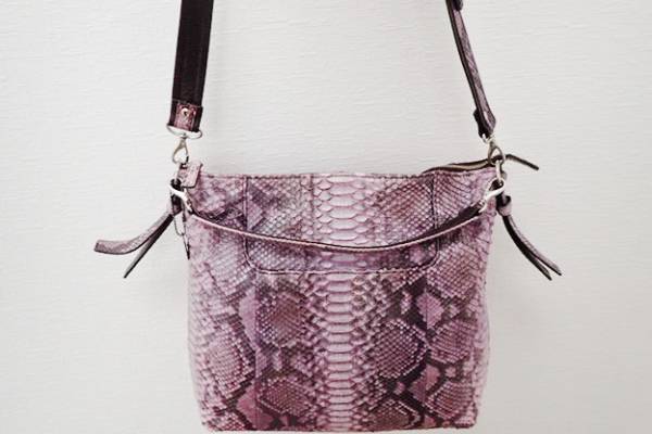 JRA パイソン ハンドバッグ ピンク 激安特価品送料 1円～ 極美品 JRA パイソン 2WAY ショルダーバッグ 蛇