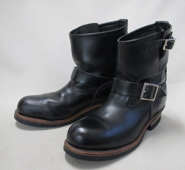 レッドウイング 2976 ショートエンジニアブーツ 黒 7.5D 12CS26