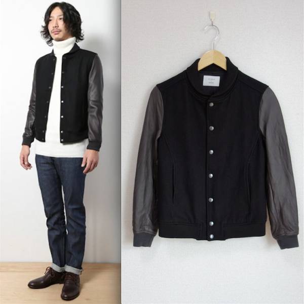 STUDIOUS / レザースリーブスタジャン UNITED TOKYO HARE