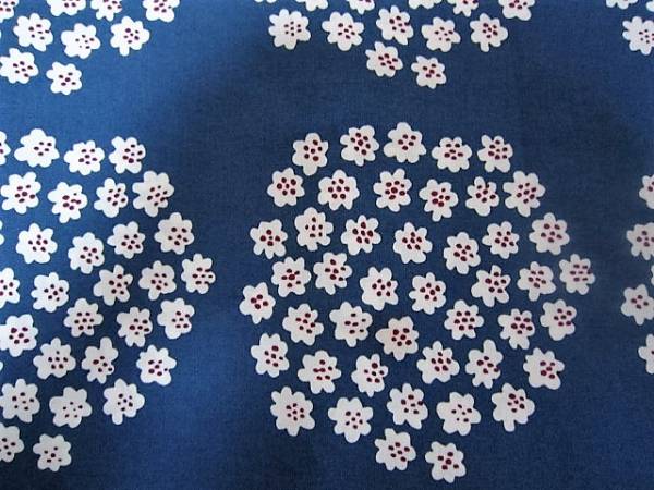 マリメッコ　プケッティ　青　はぎれ　生地　北欧 147×145