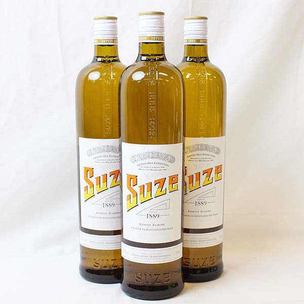 ☆古酒 3本/Suze（スーズ）ハーブリキュール 1000ml T6L2601-03 スーズ