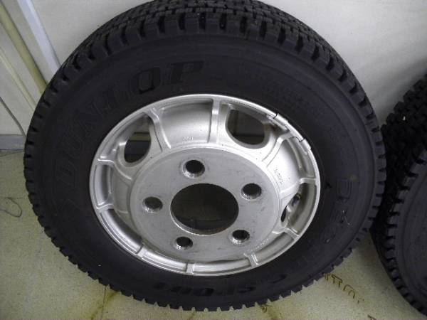 コースターHDB51純正アルミホイール、スタッドレス付6本セット(バス 