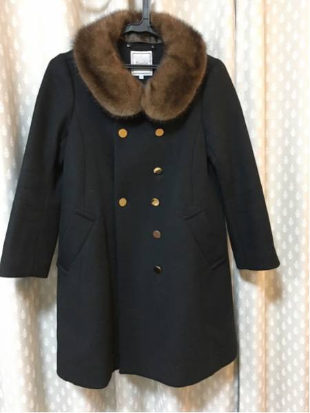 美品！アナトリエ Aライン コート ファー付き