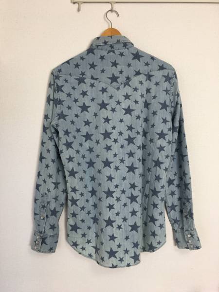 ■新品 HYDOROGEN ハイドロゲン 長袖シャツ 青/M 定価￥39，000