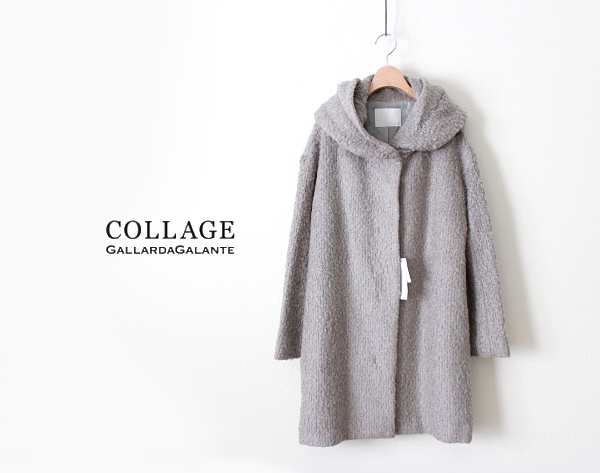 COLLAGEガリャルダガランテ*ブークレーフーデッドコートGY