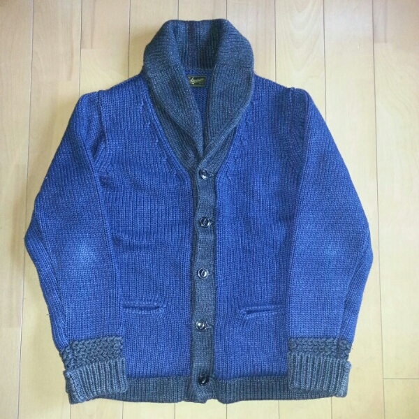 スティーブンソンオーバーオール インディゴショールニット RRL