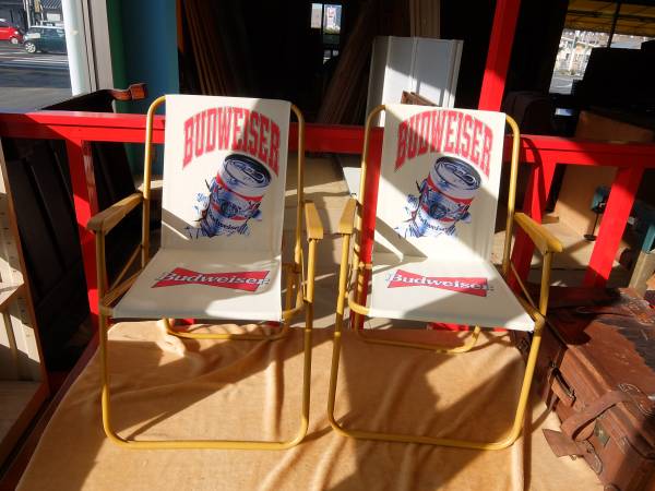 バドワイザー Budweiser キャンプチェア 3脚 折りたたみ アウトドア 幅53cm×奥行53cm×高さ78cm（座高42cm） バドワイザー Budweiser キャンプチェア 3脚 折りたたみ アウトドア 幅