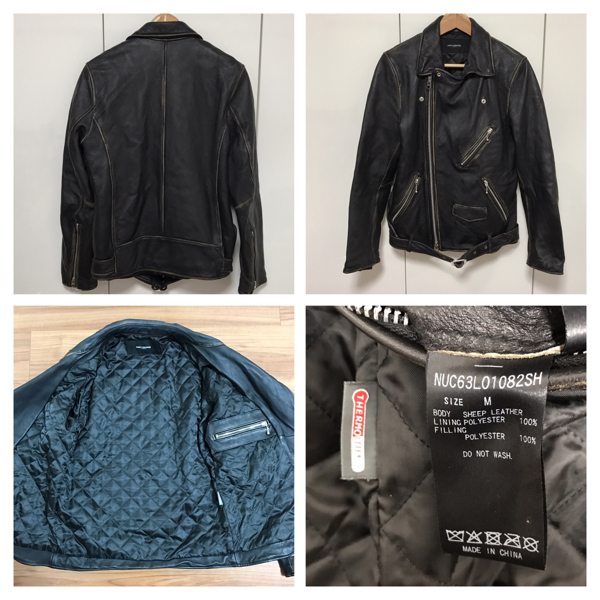 美品 ナノユニバース VINTAGE US DOUBLE R.J.K レザーライダース M