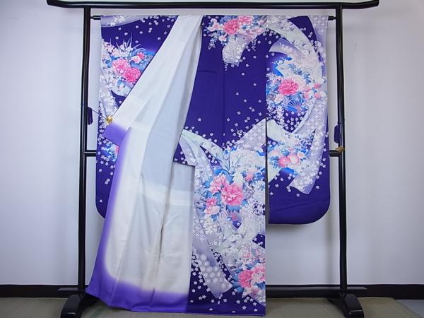 平和屋着物□豪華振袖 牡丹文 暈し染め 平和屋特選着物□