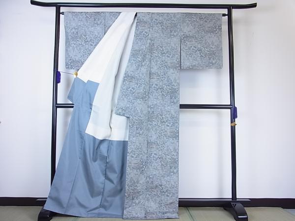 平和屋特選着物■極上　都喜エ門　本場大島紬　白大島　逸品t405