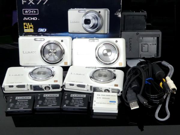 パナソニック　コンパクトデジタルカメラ　LUMIX　DMC-FX77　ホワイト ☆Panasonic LUMIX FX77 デジタルカメラ 4台セット ホワイト 訳あり