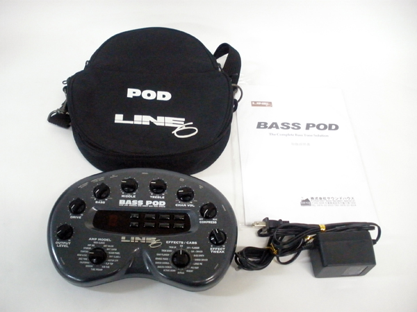 590*LINE6 BASS POD + ACアダプター・ソフトケース付き