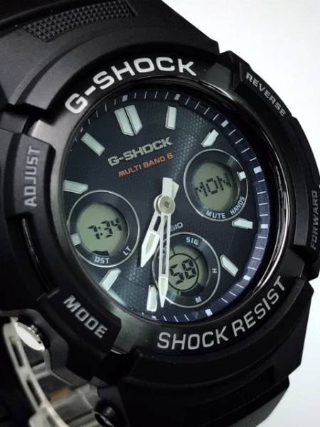 CASIO G-SHOCK ソーラー電波腕時計 メンズ ブラック/ネイビー