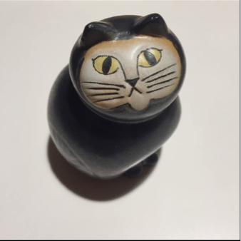 リサラーソン LISA LARSON ミア キャット ミニ ブラック 陶器 置物