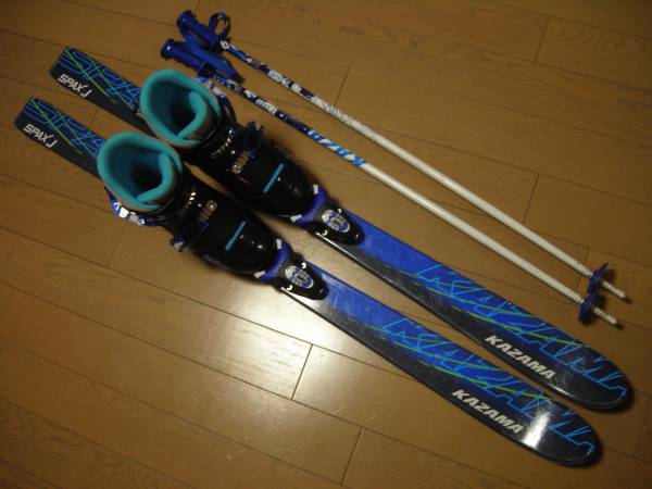 スキー板　120cm 、ブーツ　22cm 板とブーツセット ジュニア/子ども☆カービングスキーセット☆板120cm/ブーツ22cm 子供
