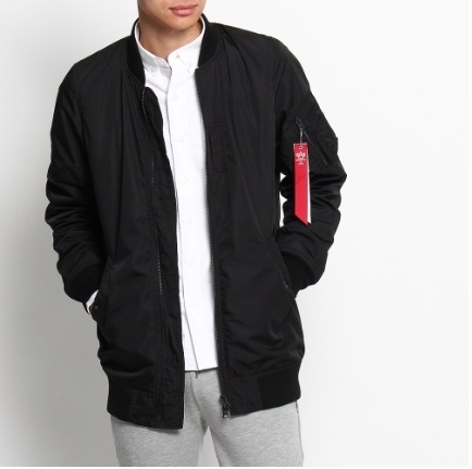 別注 美　★ ALPHA × BASE CONTROL ロング丈 MA-1 （アルファ×ベースコントロール） LL ブラック