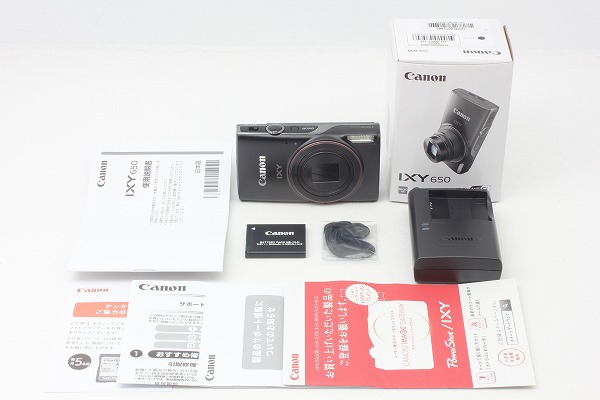 ◆ほぼ未使用◆キャノン CANON IXY 650 ブラック 付属品完備 元箱◇10540