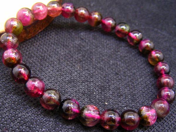 1217s886 極上美品★【50Aウォーターメロントルマリン】★ ブレス 7mm