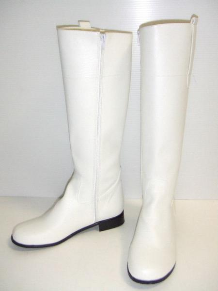 208-3●NEW、カッコイイ乗馬ブーツ白色：28ｃｍ3E