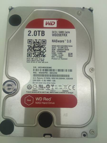 WD WD20EFRX 2TB WD HDD Red NAS向け 86C
