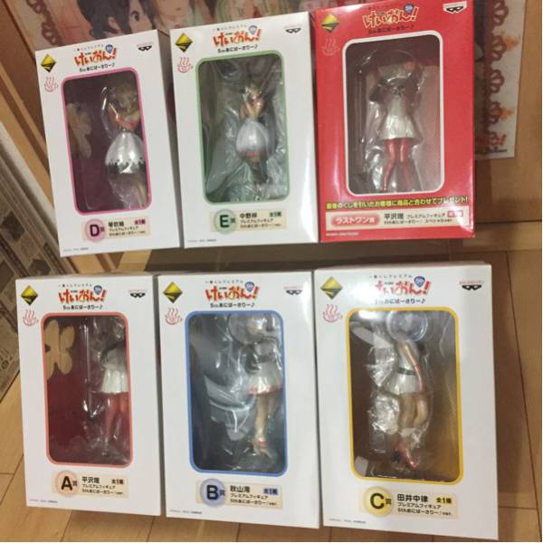 未開封 けいおん！ 一番くじプレミアムフィギュア 唯澪律紬梓+ラスト