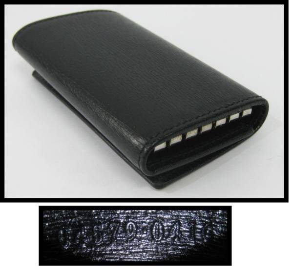 ☆GUCCI グッチ レザー6連キーケース 04579 0416 黒☆1J49SC8A グッチ