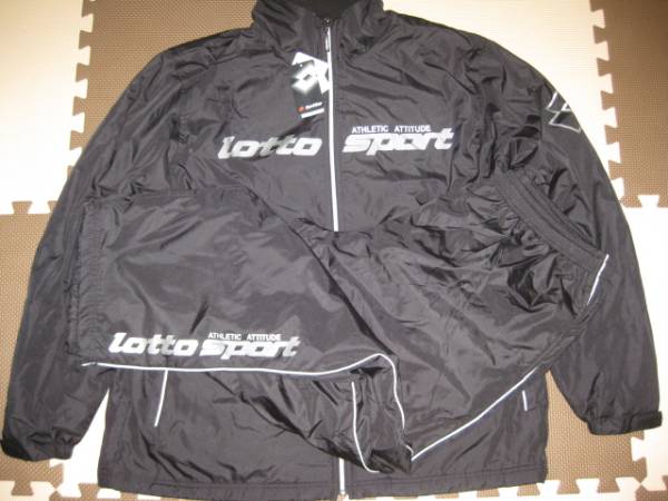 5L黒銀【LOTTO SPORT】中綿激暖ウインドジャケットパンツ上下セット/3ＸＬ大きい