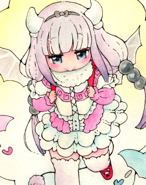 手描きイラスト 小林さんちのメイドラゴン カンナ 雨上がりにランドセルをしょって 手描きイラスト 売買されたオークション情報 Yahooの商品情報をアーカイブ公開 オークファン Aucfan Com