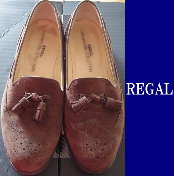 ★【リーガル　REGAL】　ビジネスシューズ　25.5㎝　カジュアル　ブラウン　茶　靴　仕事　オフィス　ビジネス　スエード