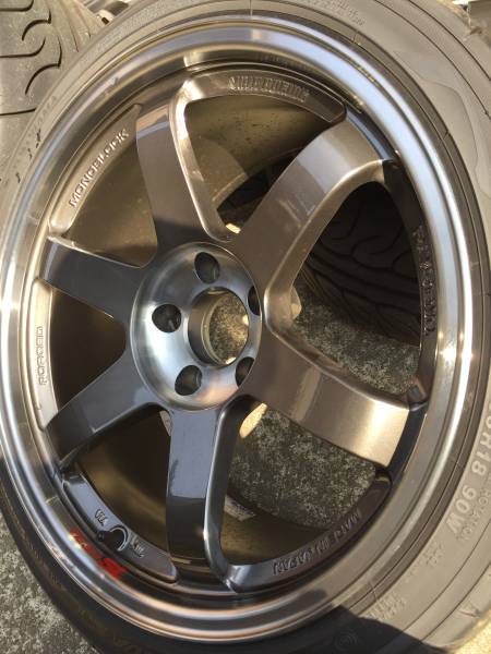 RAYS TE37SL 18×10J+20 PG 4本セット 255/35R18 neova AD08R 2016年製