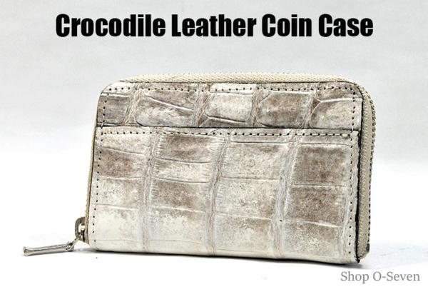 ■ 格安 ～☆ 国産 クロコダイル 革 カード ＆ コインケース ( バニラ ） 13