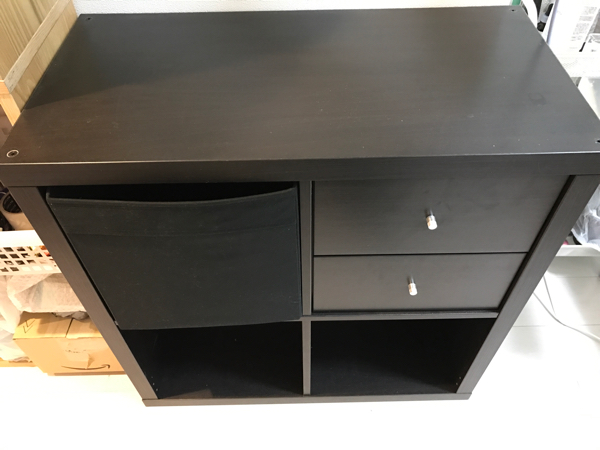 IKEA KALLAX カラックス 8扉付き（ブラックブラウン）77×147cm KALLAX