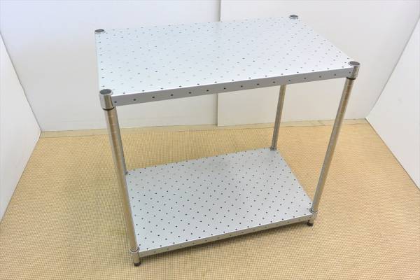 ○ERECTA○エレクターパンチングシェルフ○2段 シルバー ラック 【公式