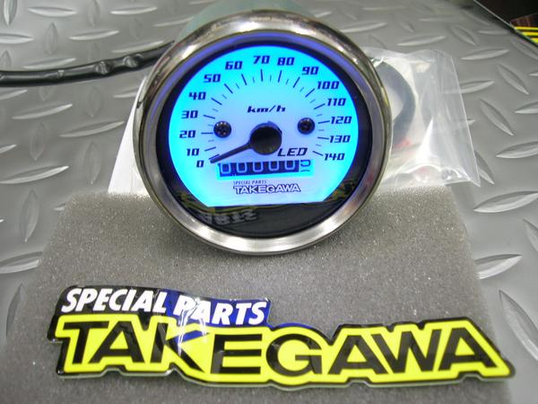 武川 モンキー DタイプLEDブルー照明 スピードメーター 140km APE100 APE50 エイプ50