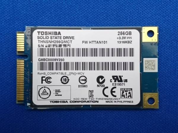 TOSHIBA 東芝 mSATA SSD 256GB THNSNH256GMCT SATA