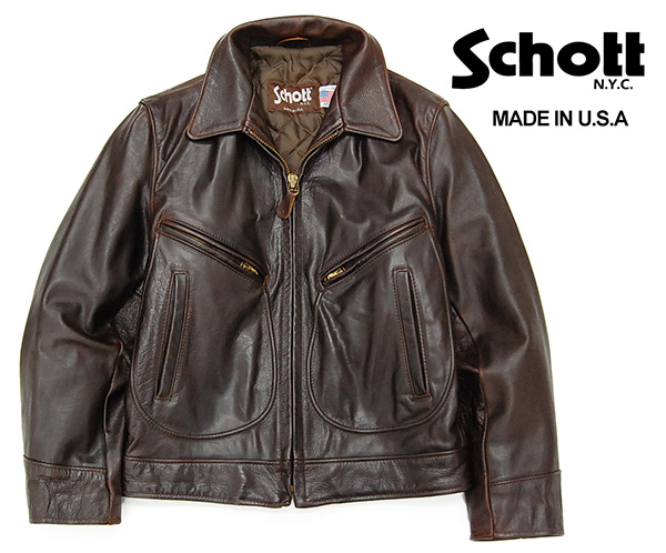 USA製 vintage schott 118 38 ライダースジャケット 希少！美品 アメリカ製 ショット SCHOTT ”637” 牛革 Dポケット レザー