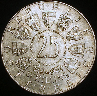 オーストリア銀貨】（1960年銘 13.0g）