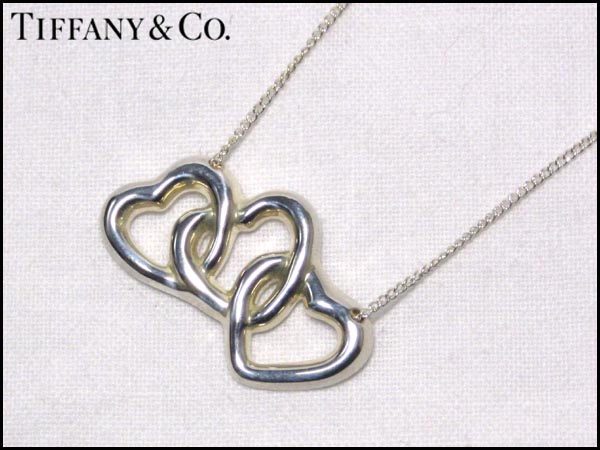 Tiffany&Co/ティファニー トリプルオープンハートネックレス シルバー925 質TS