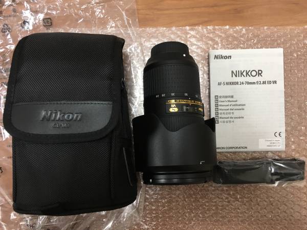 新品◆Nikon AF-S NIKKOR 24-70mm f/2.8E ED VR　標準ズームレンズ ニコン （保証有 2018.4.14 ）　銀行振込み6000円引き