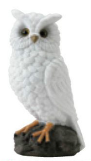 ▲▲▲新品・フクロウ置物・白黄色2個セット・高さ30㎝▲▲▲