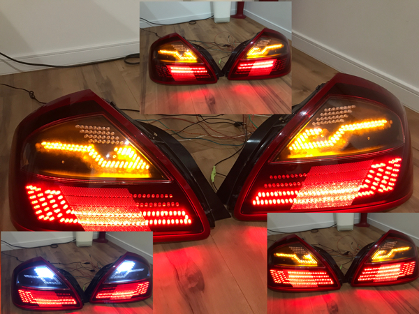 f50シーマ LED 切替自由 つや消し黒 テールランプ