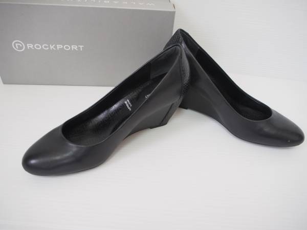 438315 ロックポート ROCKPORT adidas 黒 ウェッジソールパンプス 23