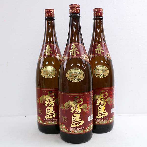 ★古酒 3本セット/本格焼酎 赤霧島 1800ml N7D1024.28.33