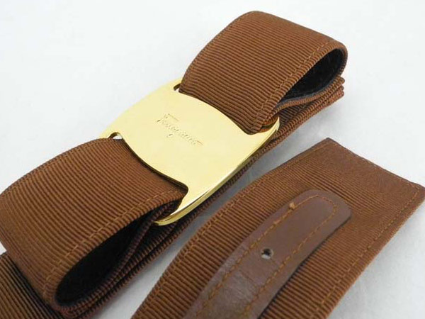 フェラガモ Ferragamo Salvatore ベルト 1円 スエード ゴールド金具