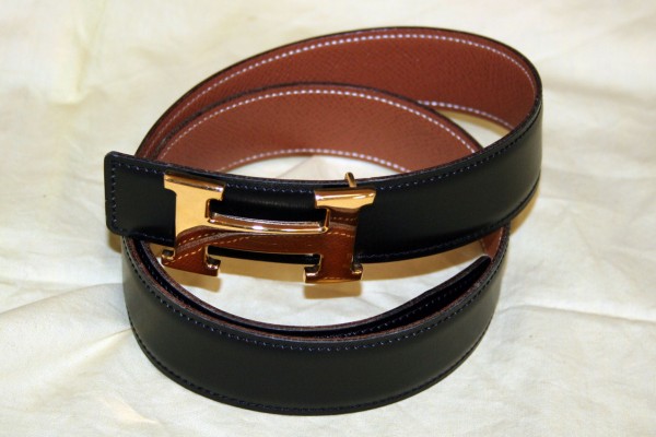 S687.49.250177/HERMES エルメス 黒ブラック ベルト ファッション 95 〇X刻印