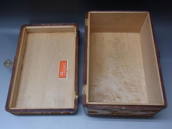 中国古美術・旧蔵赤木財福弥勒の置物・木箱付き・純手彫り・風水開運  